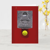 Happy Face Gumball wenskaart Kaart (Gele Bloem)