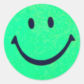 Happy face – Happiness – smiling face Ronde Sticker (Voorkant)