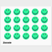 Happy face – Happiness – smiling face Ronde Sticker (Vel)
