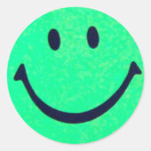 Happy face – Happiness – smiling face Ronde Sticker (Voorkant)
