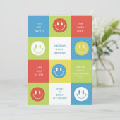 HAPPY FACE · HAPPY DUDE UITNODIGING (Staand voorkant)