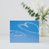 Happy Face & Heart Blue Skies Briefkaart (Staand voorkant)