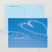 Happy Face & Heart Blue Skies Briefkaart (Voorkant / Achterkant)