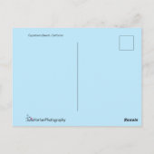 Happy Face & Heart Blue Skies Briefkaart (Achterkant)
