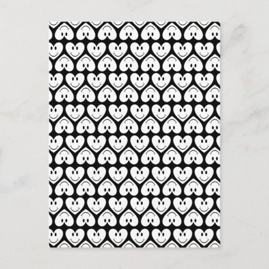 Happy Face Heart Briefkaart (Voorkant)