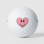 Happy Face Heart Golfballen (Voorkant)