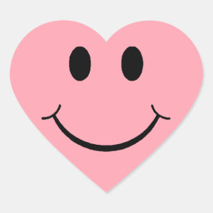 Happy Face Heart Hart Sticker