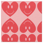 Happy Face Heart Stof (Close Up)