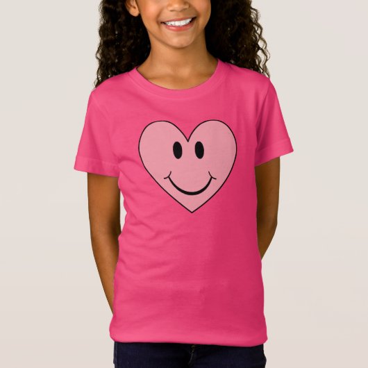Happy Face Heart T-shirt (Voorkant)