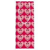 Happy Face Heart Wijn Cadeautas (Achterkant)