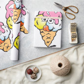 Happy Face Ice Cream Cadeaupapier
