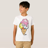 Happy Face Ice Cream T-shirt (Voorkant volledig)