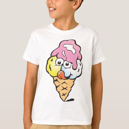 Happy Face Ice Cream T-shirt (Voorkant)
