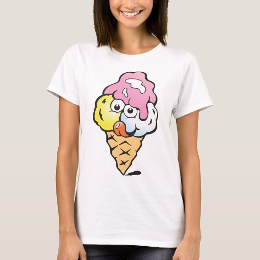 Happy Face Ice Cream T-shirt (Voorkant)