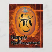 Happy Face Jack-O-Lantern Briefkaart (Voorkant)