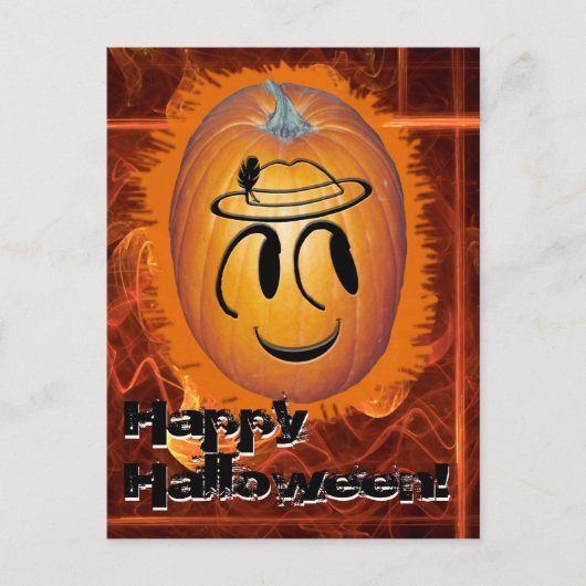Happy Face Jack-O-Lantern Briefkaart (Voorkant)