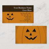 Happy Face Jack-O-Lantern Visitekaartje (Voorkant / Achterkant)