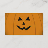 Happy Face Jack-O-Lantern Visitekaartje (Achterkant)