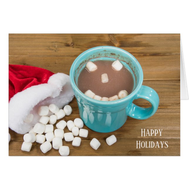 Happy Face kerst Hot Chocolade (Voorkant Horizontaal)