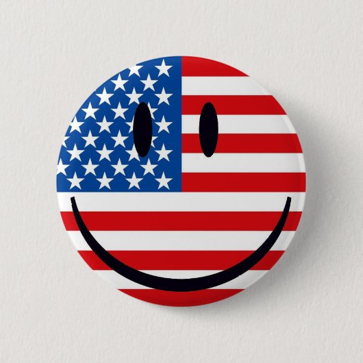 Happy face-knop ronde button 5,7 cm (Voorkant)