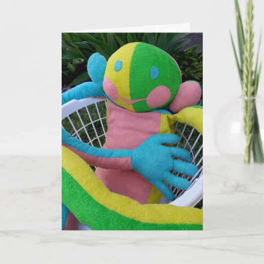 Happy Face Man verkookt gewoon Aangepaste Kaart (Voorkant)