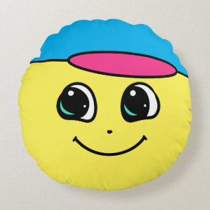 Happy Face met aanpasbaar Pet - Pillow Rond Kussen