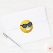 Happy Face Met Zonnebril Sticker (Envelop)