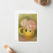 Happy Face Mok Notitiekaartje (Voorkant / Achterkant in situ)