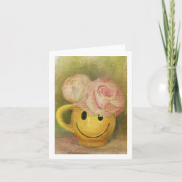 Happy Face Mok Opgevouwen Wenskaart Kaart