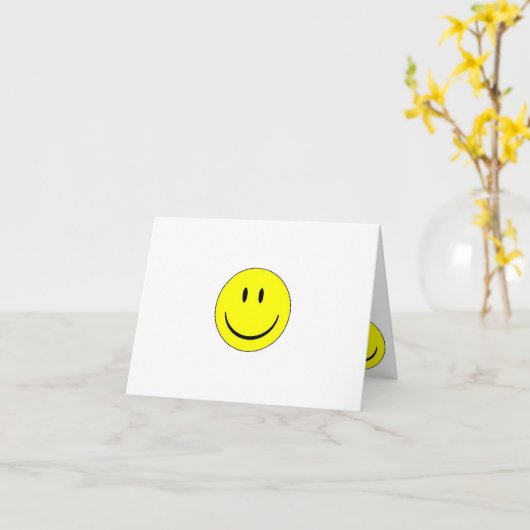 Happy Face Note Kaart (Gele Bloem)