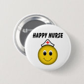 Happy Face Nurse Ronde Button 5,7 Cm (Voorkant /achterkant)