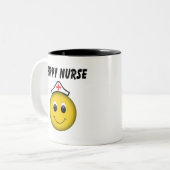 Happy Face Nurse Tweekleurige Koffiemok (Voorkant links)