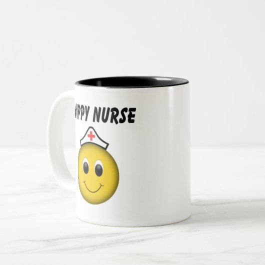 Happy Face Nurse Tweekleurige Koffiemok (Voorkant links)