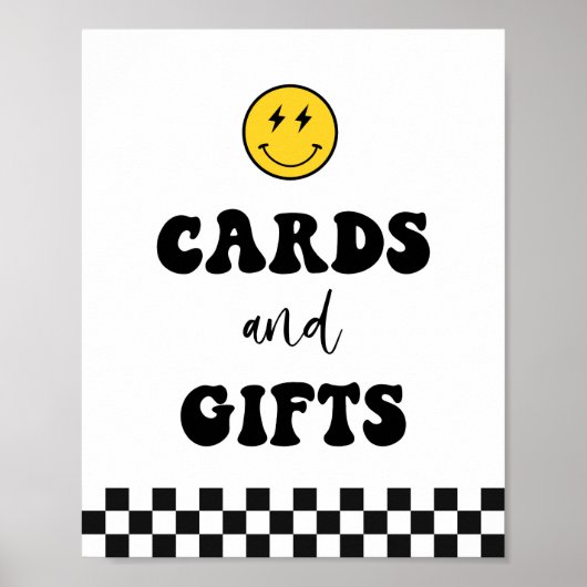 Happy Face One Happy Dude Kaarten en cadeaubordje Poster (Voorkant)