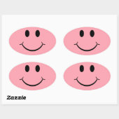 Happy Face Ovale Sticker (Vel)