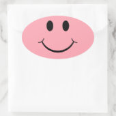 Happy Face Ovale Sticker (Tas)