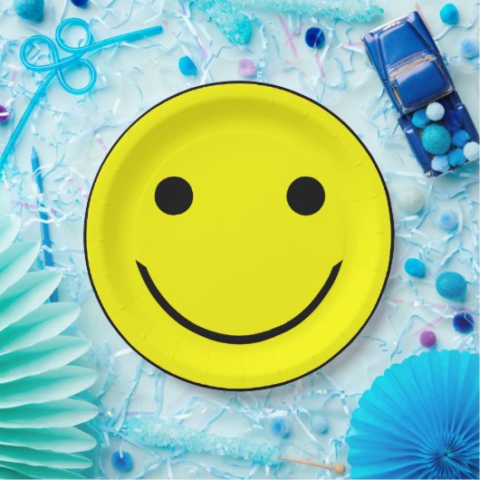 Happy Face Paper-Borden Papieren Bordje (Feest)