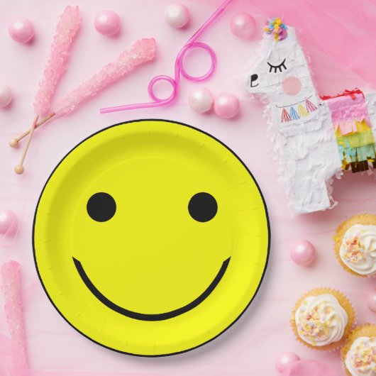 Happy Face Paper-Borden Papieren Bordje (Feest)