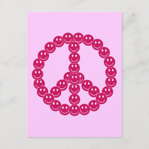 Happy Face Peace Briefkaart