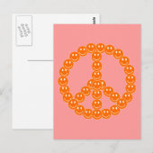 Happy Face Peace Briefkaart (Voorkant / Achterkant)