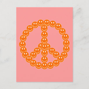 Happy Face Peace Briefkaart