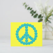 Happy Face Peace Briefkaart (Staand voorkant)