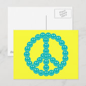 Happy Face Peace Briefkaart (Voorkant / Achterkant)