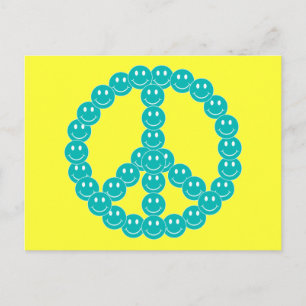 Happy Face Peace Briefkaart