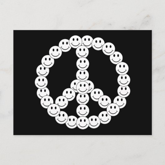 Happy Face Peace Briefkaart (Voorkant)
