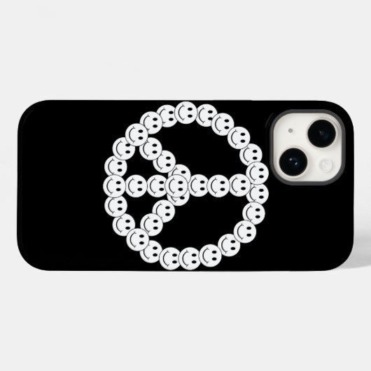 Happy Face Peace Case-Mate iPhone Case (Achterkant (horizontaal))