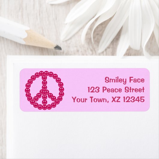 Happy Face Peace Etiket (Insitu)