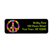 Happy Face Peace Etiket (Voorkant)