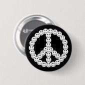 Happy Face Peace Ronde Button 5,7 Cm (Voorkant /achterkant)