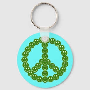 Happy Face Peace Sleutelhanger